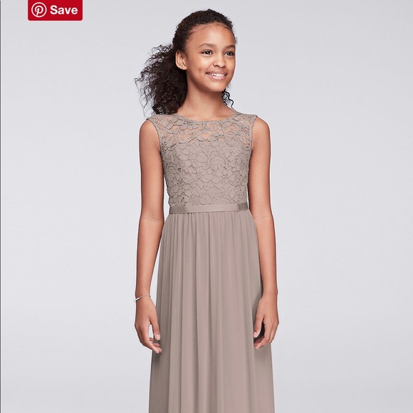 Cap Sleeve Lace And Mesh Long Girls 